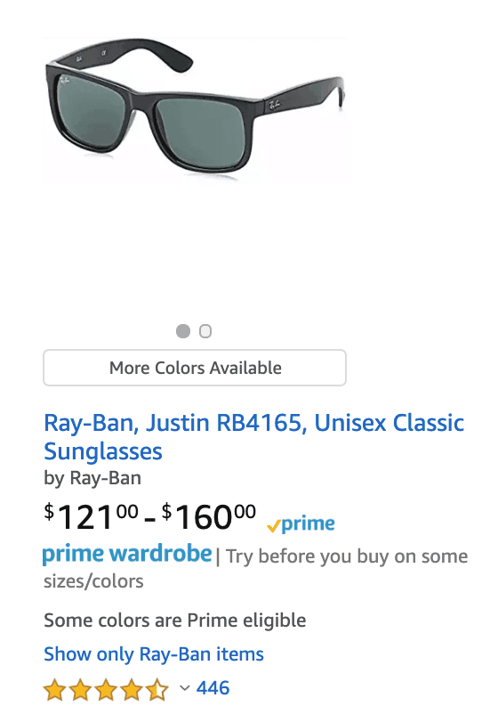 Amazon Wardrobe Glasses