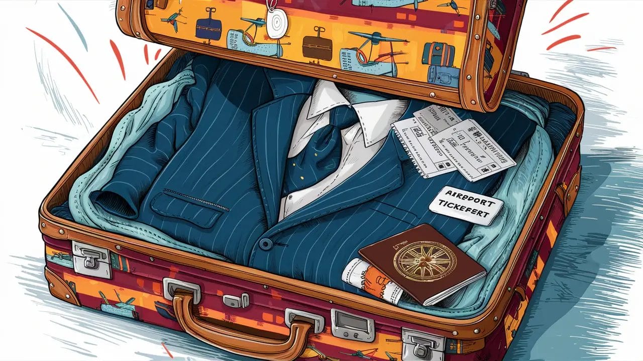 best men's travel suit - packing