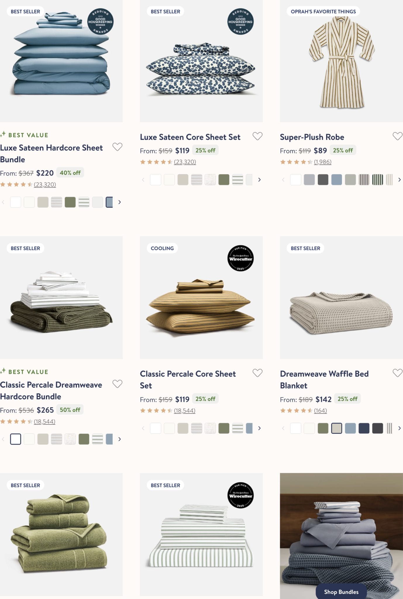 Brooklinen Review - Best Sellers