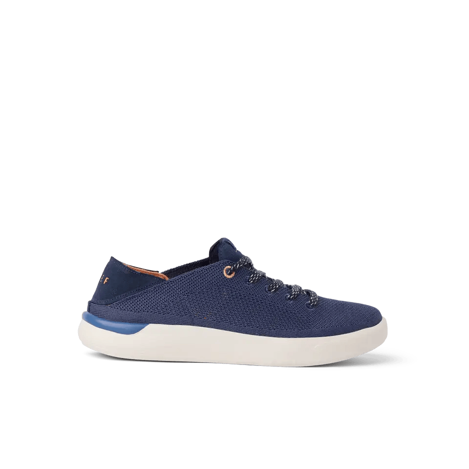 Navy blue casual sneaker with laces