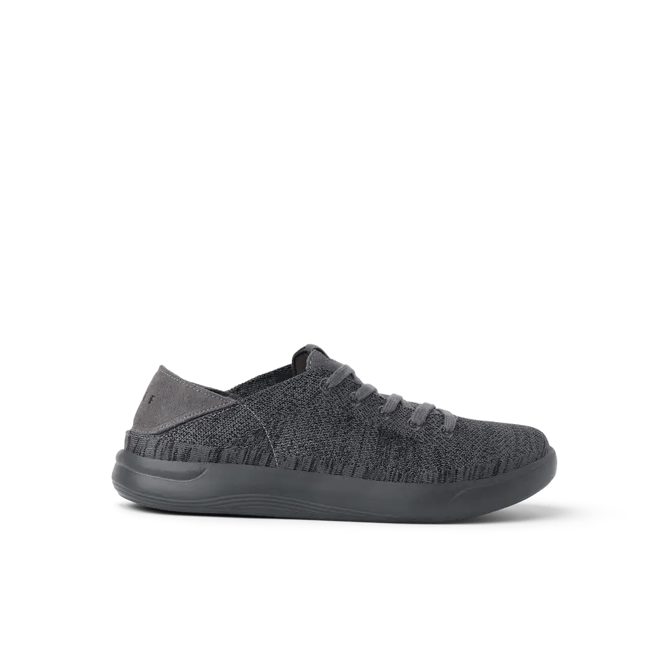 Gray athletic shoe with textured design