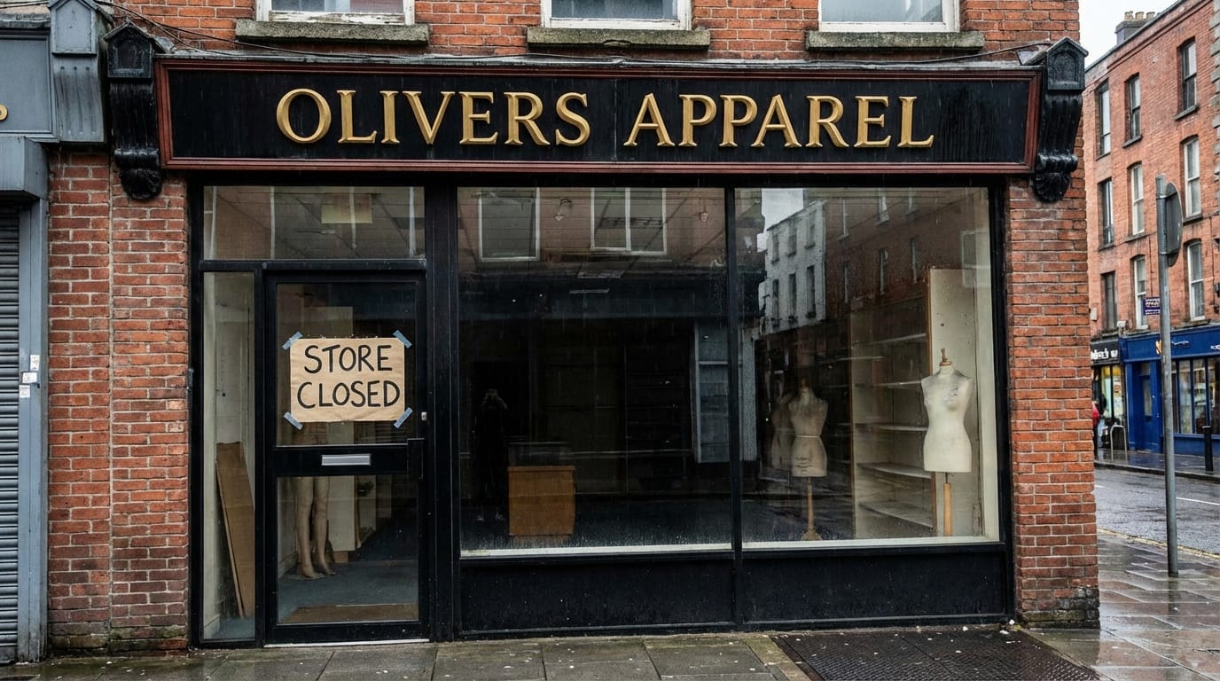 Closed store with mannequins inside
